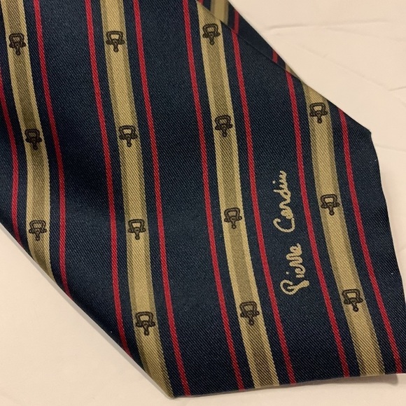 𝅺PIERRE Cardin Vintage Silk Ties- 2 for sale - Picture 9 of 10